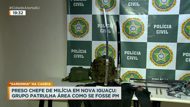 Vídeo: Chefe de milícia é preso por policiais na Baixada Fluminense