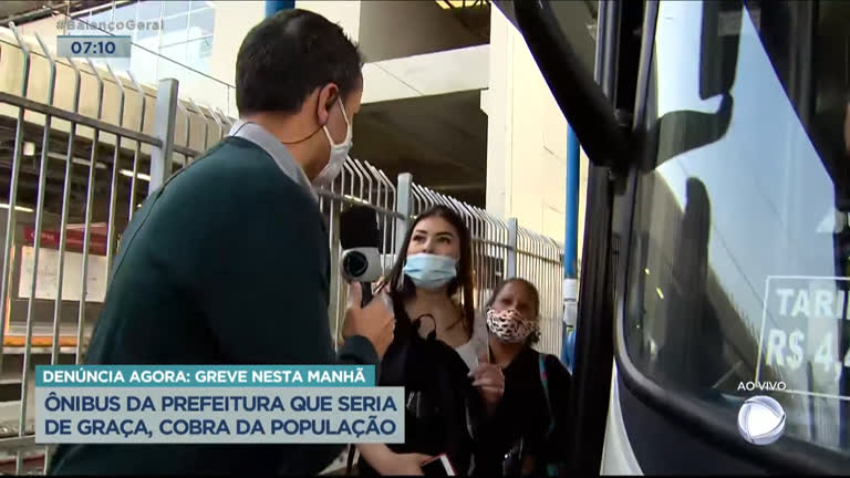Vídeo: Ônibus gratuito de Ferraz de Vasconcelos (SP) cobra passagem em dia de greve