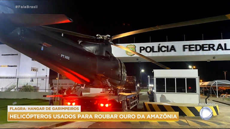 Vídeo: Helicópteros usados para roubar ouro da Amazônia são apreendidos pela polícia