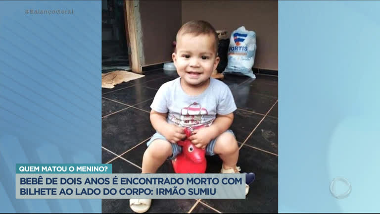 Vídeo: Bebê de 2 anos é encontrado morto com bilhete ao lado do corpo