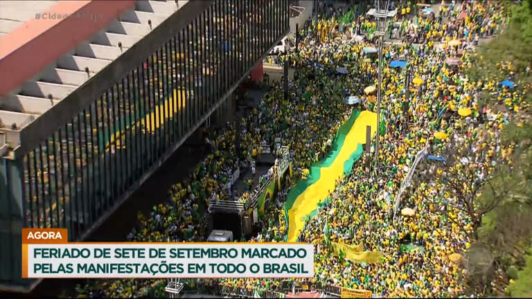 Vídeo: Feriado de 7 de setembro é marcado por manifestações em todo o Brasil