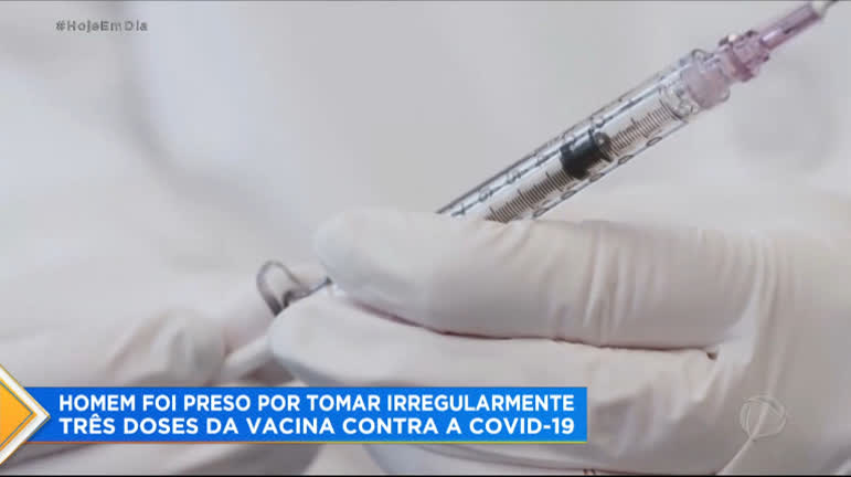 Vídeo: Homem é preso em MG por tomar três doses de vacina irregularmente