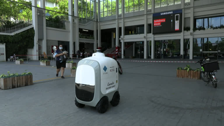 Vídeo: Cingapura: robôs ajudam clientes a levar mercadorias em shopping