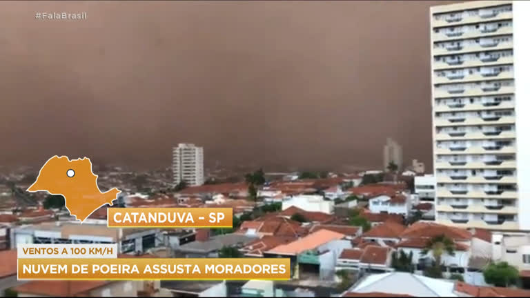 Vídeo: Nova nuvem de poeira assusta moradores do interior de SP
