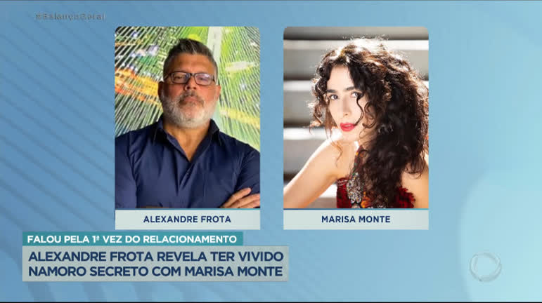 Vídeo: Alexandre Frota diz ter vivido namoro secreto com Marisa Monte