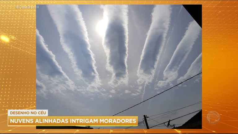 Vídeo: Nuvens alinhadas intrigam moradores do litoral paulista