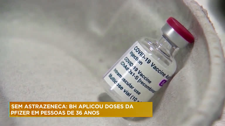 Vídeo: Sem Astrazeneca, BH aplica doses da Pfizer em pessoas de 36 anos