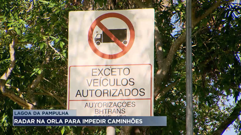 Vídeo: BH: radar vai multar caminhões na orla da Lagoa da Pampulha