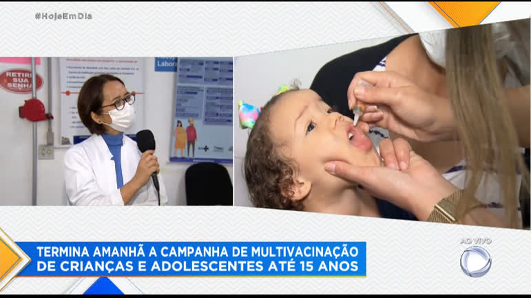 Vídeo: Campanha de multivacinação de crianças e jovens termina na sexta (29)