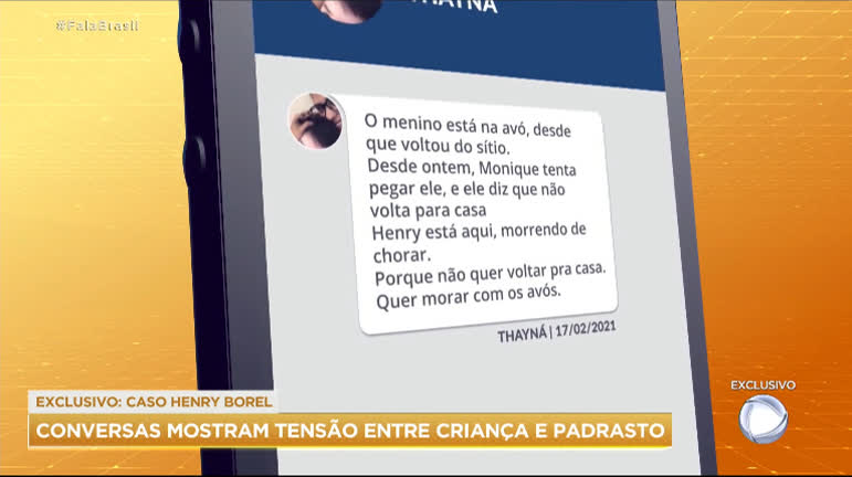 Vídeo: Conversas em celular revelam tensão entre menino Henry e Jairinho