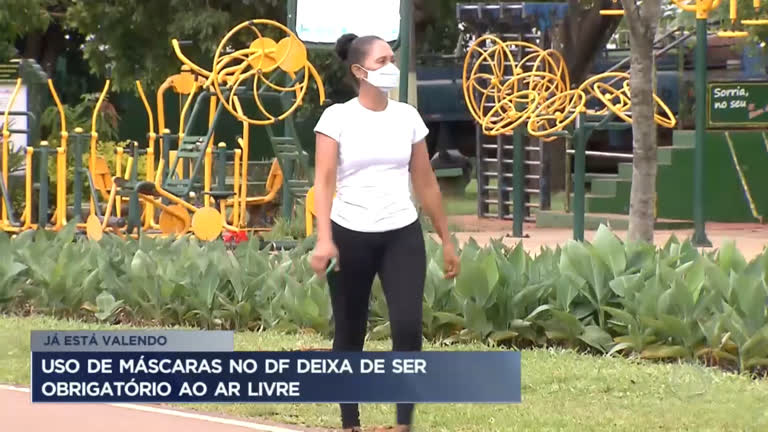 Vídeo: Uso de máscaras no DF deixa de ser obrigatório ao ar livre