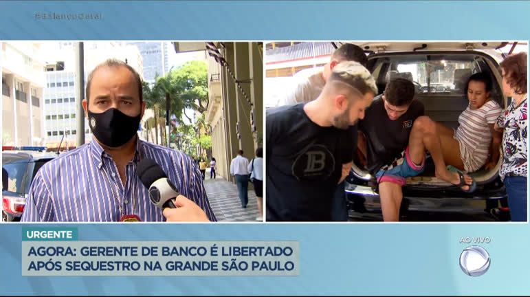 Vídeo: Gerente de banco é libertado de cativeiro após sequestro na Grande SP