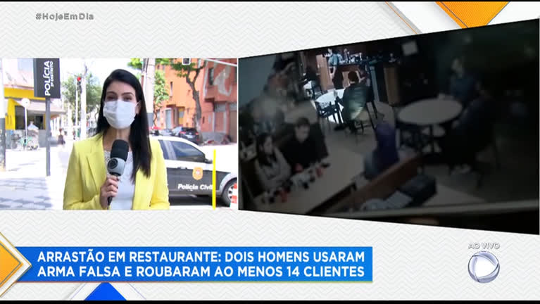 Vídeo: Dupla é presa após fazer arrastão em restaurante de São Paulo