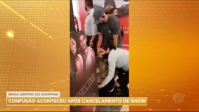 Vídeo: Cancelamento de show de Luíza e Maurílio provoca briga em shopping