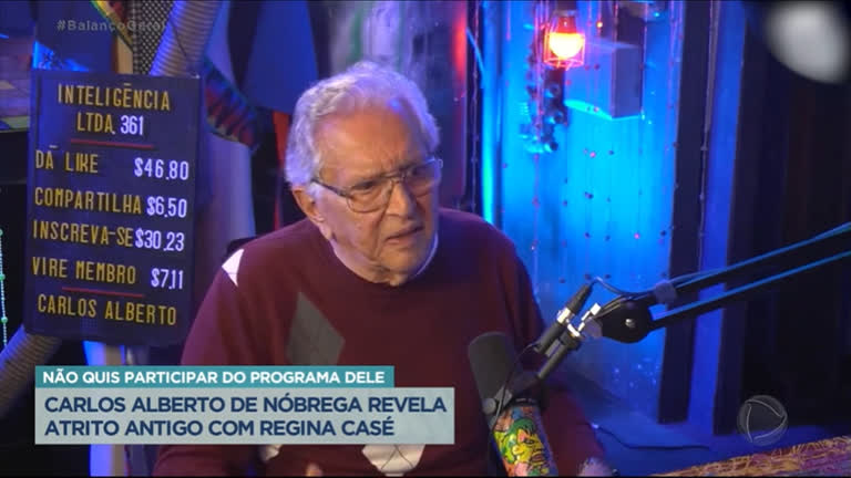 Vídeo: Carlos Alberto de Nóbrega revela que Regina Casé se negou a ir ao programa dele