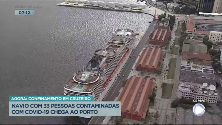 Vídeo: Navio com 33 pessoas contaminadas com covid-19 chega ao porto do Rio