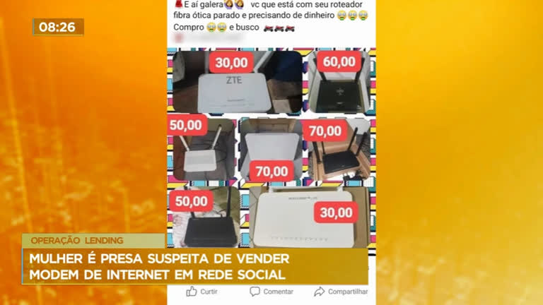 Vídeo: Mulher é presa suspeita de vender modem de internet em rede social