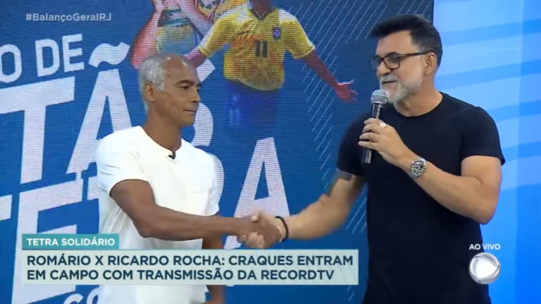 Vídeo: Duelo de Titãs: Romário e Ricardo Rocha se encontram antes de amistoso
