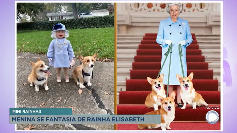 Vídeo: Menina se fantasia de rainha Elizabeth e chama atenção da realeza