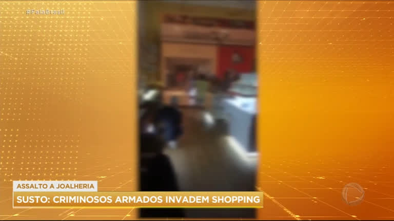 Vídeo: Criminosos armados invadem shopping no interior de SP