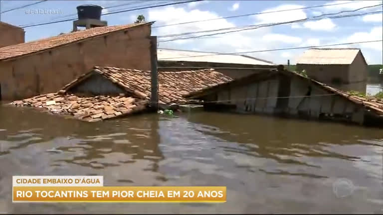 Vídeo: Cheia do Rio Tocantins força moradores de Marabá (PA) a saírem de casa