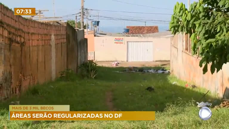 Vídeo: Mais de 3 mil becos serão regularizados no DF