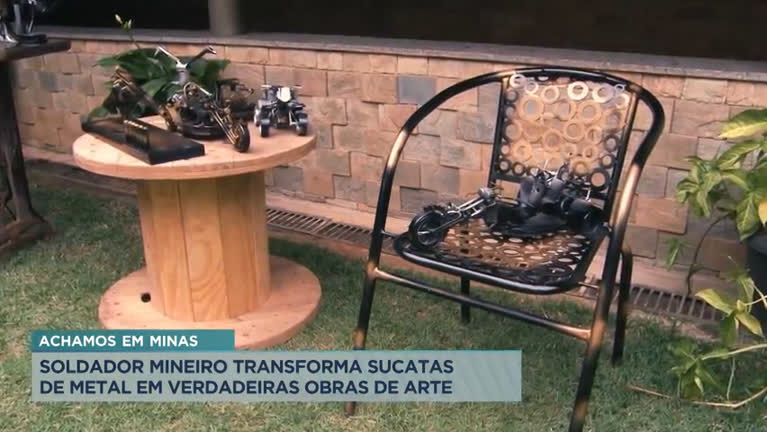 Vídeo: Achamos em Minas: homem transforma metais que iam para o lixo em arte