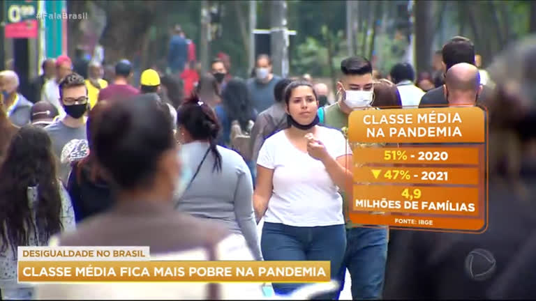 Vídeo: Levantamento revela que classe média brasileira ficou mais pobre na pandemia