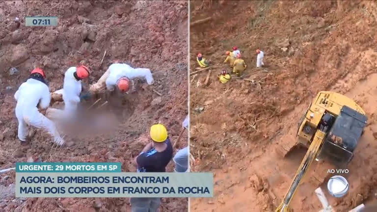 Vídeo: Bombeiros encontram mais dois corpos em Franco da Rocha (SP)