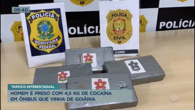 Vídeo: Homem é preso com mais de 4kg de drogas em ônibus interestadual