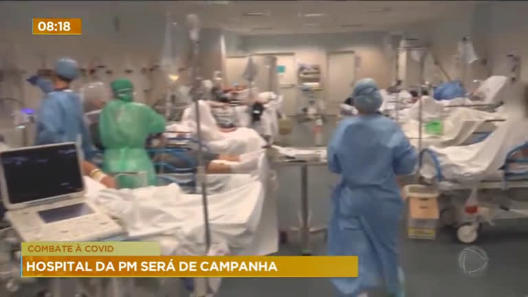 Vídeo: Para atender casos de Covid, hospital da PM será de campanha