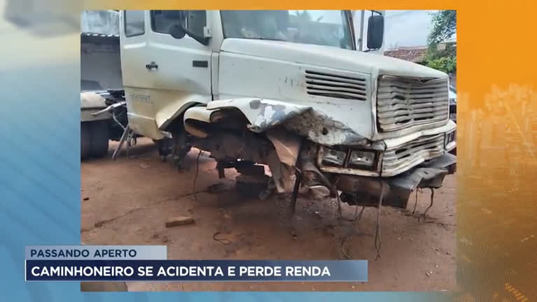 Vídeo: Caminhoneiro autônomo de MG se acidenta e perde renda