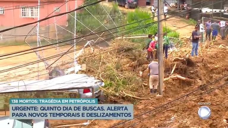 Vídeo: Petrópolis tem novos alertas para temporais e deslizamentos