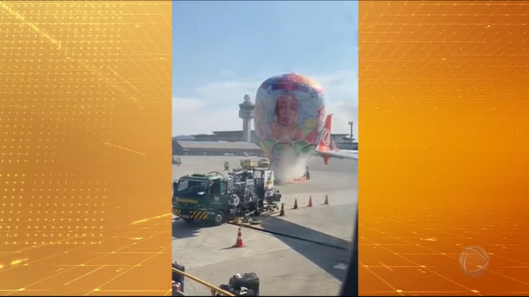 Vídeo: Balão cai em pista e interrompe voos no aeroporto de Guarulhos, em SP