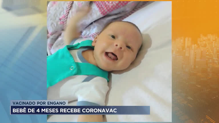 Vídeo: Bebê de 4 meses recebe vacina da CoronaVac por engano em MG