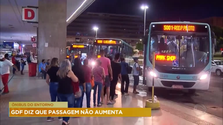 Vídeo: GDF diz que não vai aumentar passagens de ônibus do Entorno