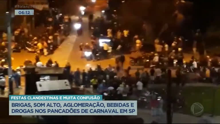 Vídeo: Pancadões de Carnaval têm briga e aglomeração em vários bairros de SP