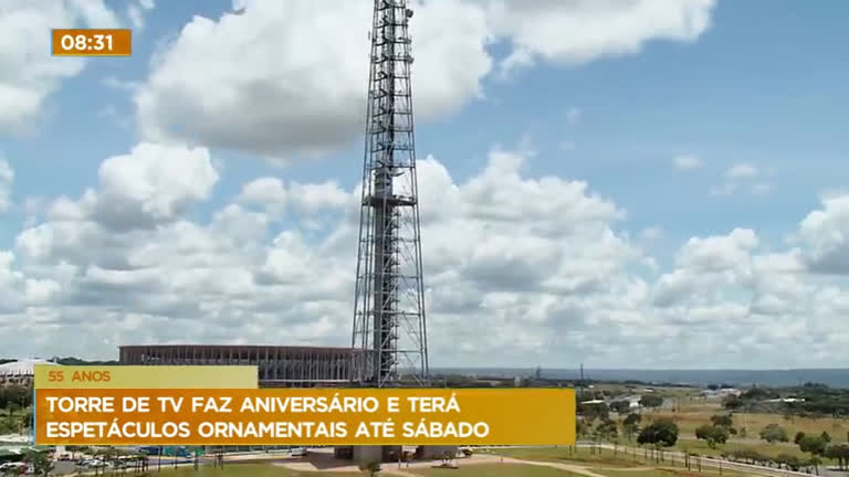 Vídeo: Torre de TV de Brasília completa 55 anos com atrações
