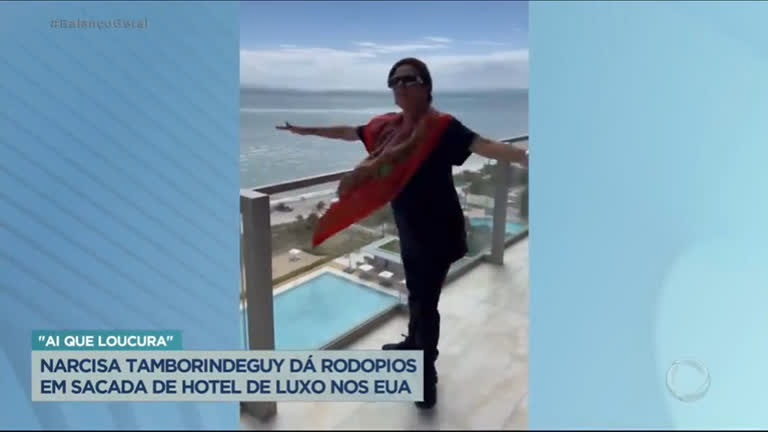 Vídeo: Narcisa Tamborindeguy curte hotel com diária de R$ 145 mil no EUA