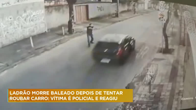 Vídeo: Policial penal reage a assalto e suspeito morre no local