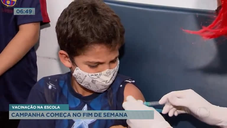 Vídeo: Campanha de vacinação contra Covid-19 nas escolas começa neste sábado (19)