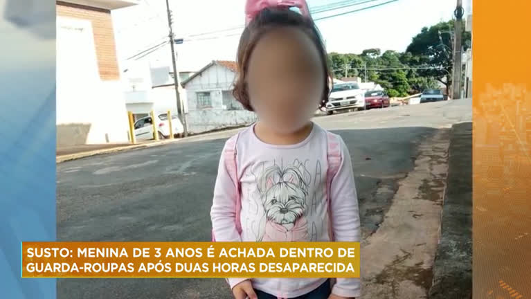 Vídeo: Menina desaparecida é encontrada dentro de casa em Alfenas (MG)