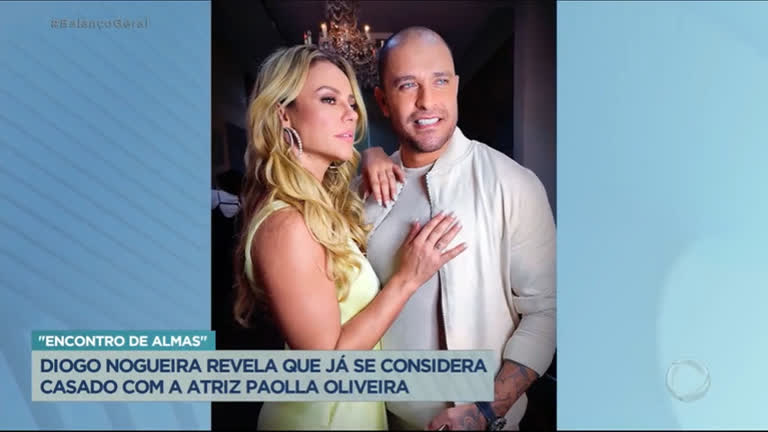 Vídeo: Diogo Nogueira diz que se sente casado com Paolla Oliveira