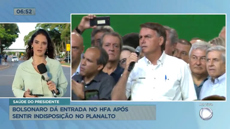 Vídeo: Bolsonaro dá entrada no HFA após sentir indisposição no Planalto