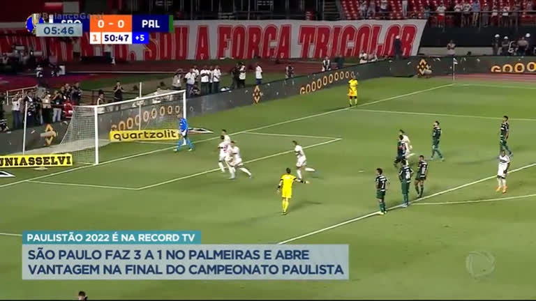 Vídeo: São Paulo vence Palmeiras e abre vantagem na decisão do Paulistão