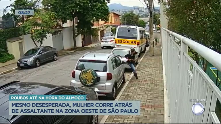 Vídeo: Mulher corre atrás de assaltante na zona oeste de São Paulo