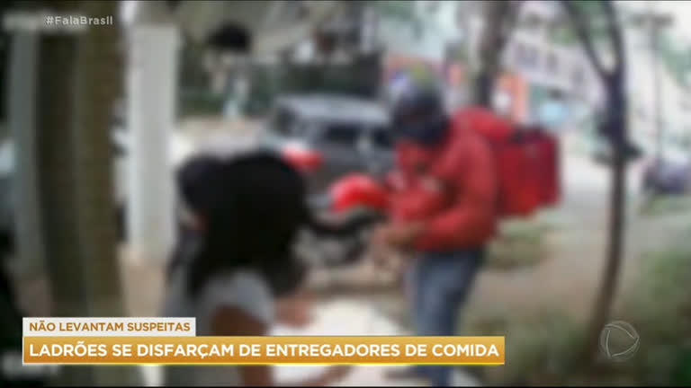 Vídeo: Ladrões se disfarçam de entregadores de comida para cometer crimes