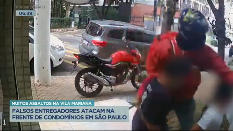 Vídeo: Falsos entregadores atacam em frente a condomínios na Vila Mariana