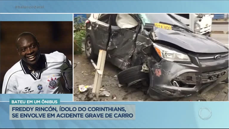 Vídeo: Freddy Rincón, ídolo do Corinthians, se envolve em grave acidente de carro