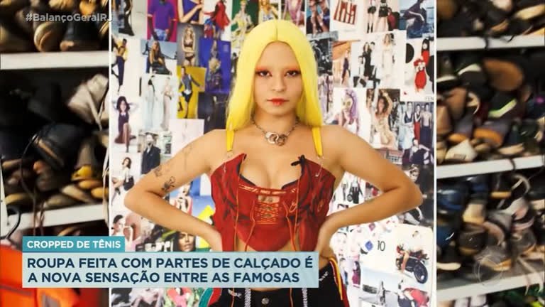 Vídeo: Estudante de moda faz cropped de tênis para Luísa Sonza